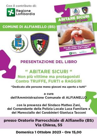 PRESENTAZIONE LIBRO: "ABITARE SICURI"